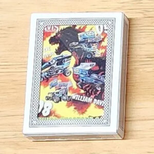 A deck of playing cards with monster trucks on it.